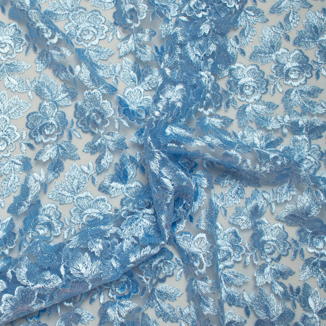 Embroidered Lace BF-64603 Sky Blue