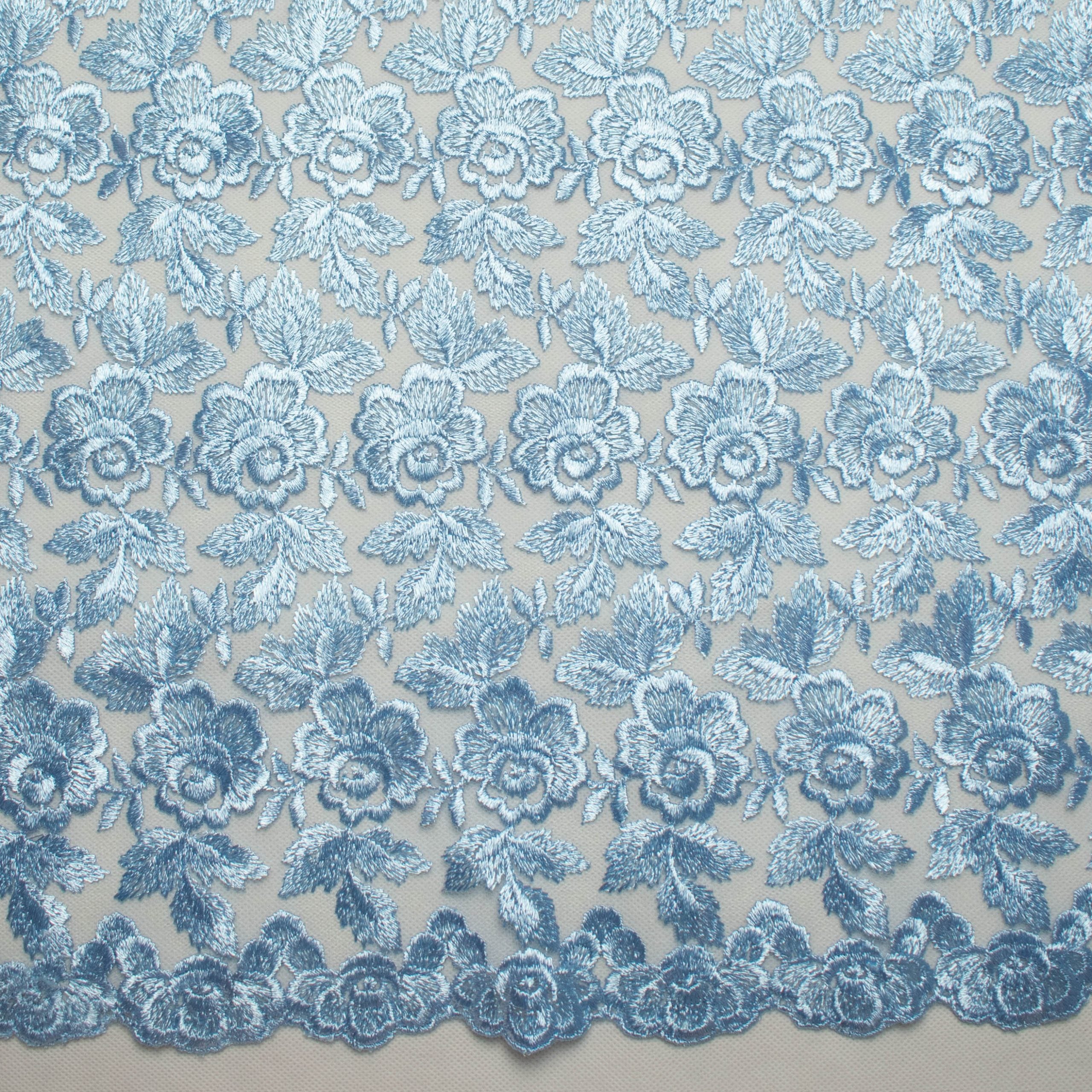 Embroidered Lace BF-64603 Sky Blue