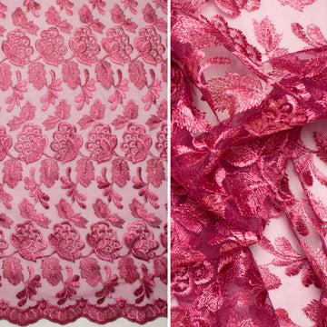 Embroidered Lace BF--MF5 Dark Pink
