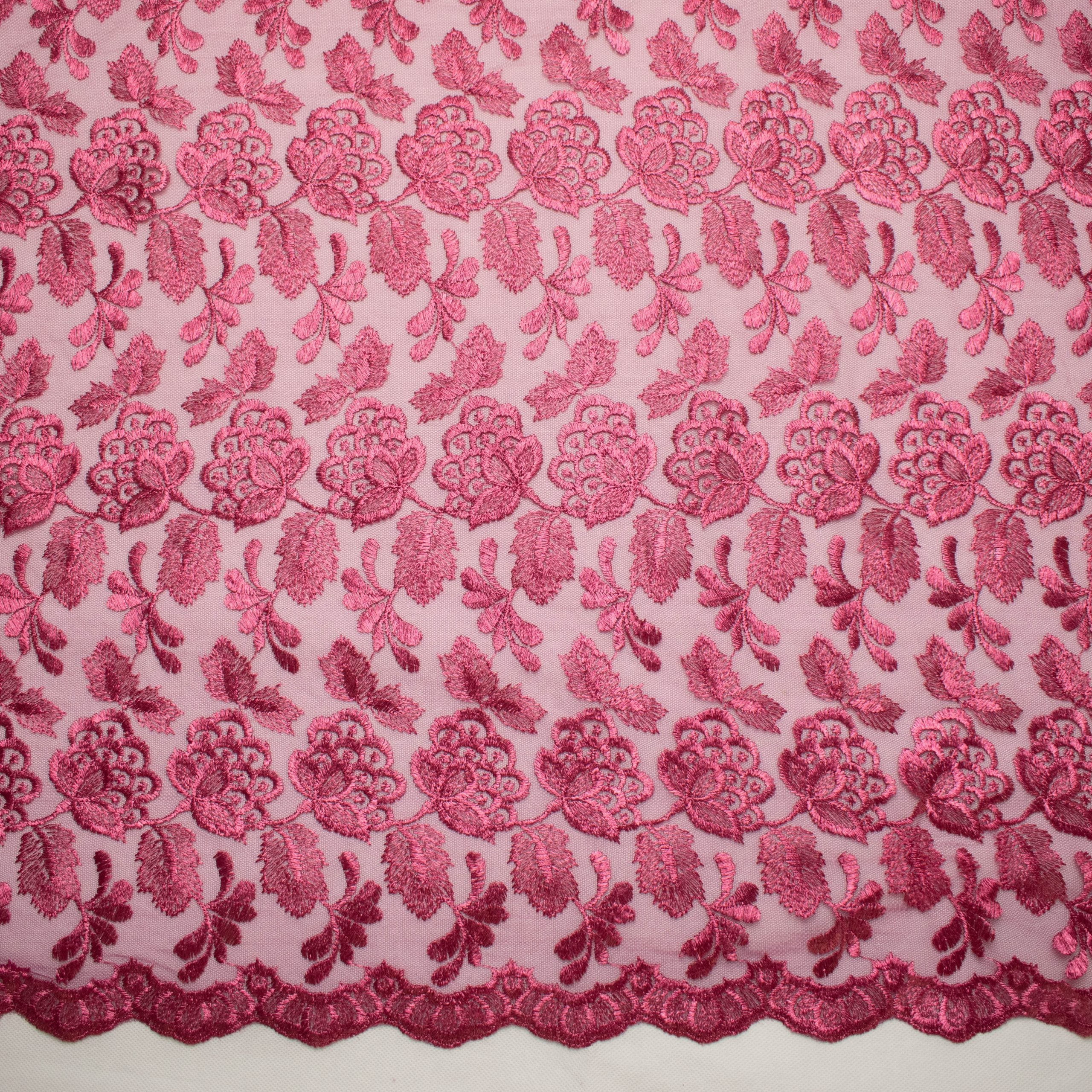 Embroidered Lace BF--MF5 Dark Pink
