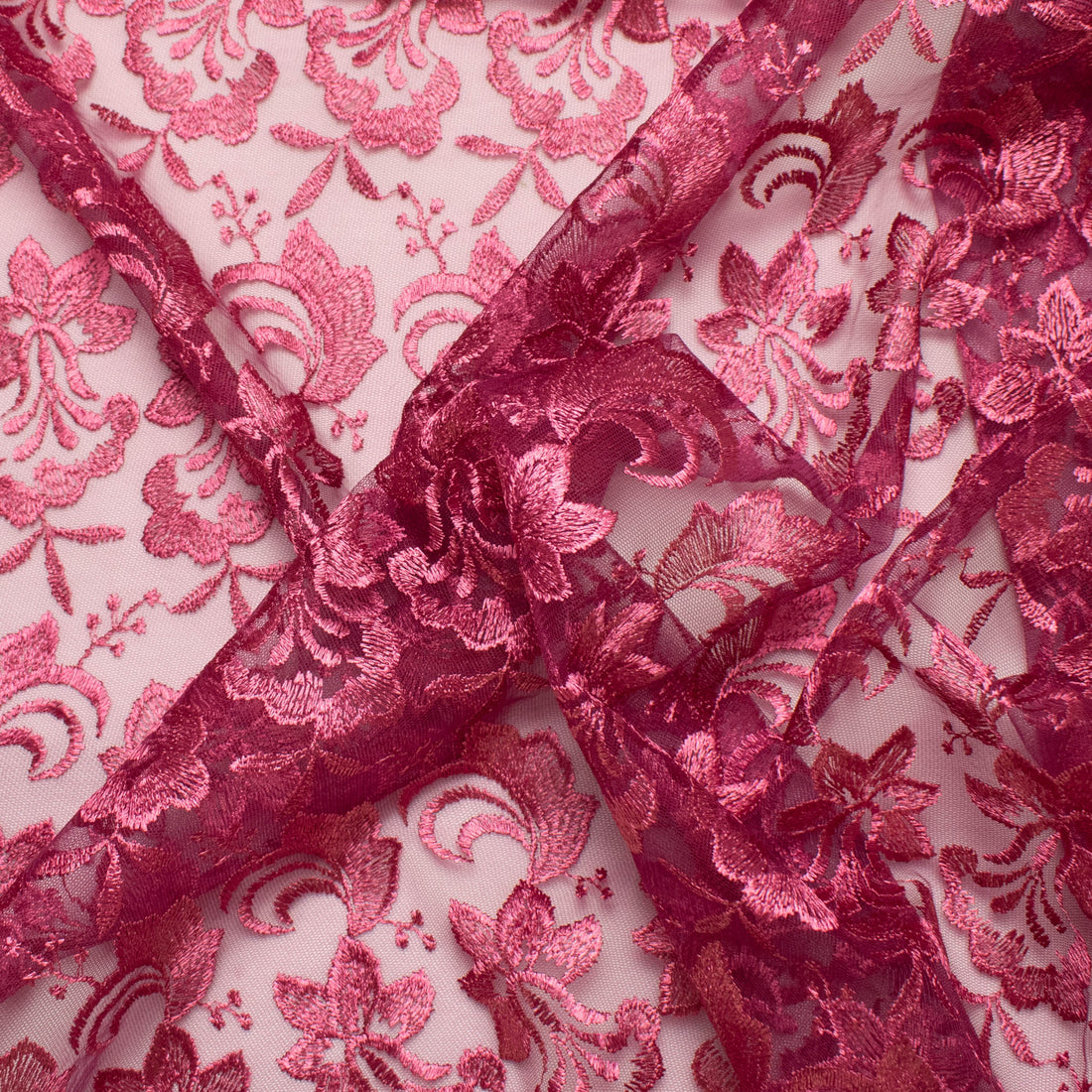Embroidered Lace BF-MF6 Dark Pink