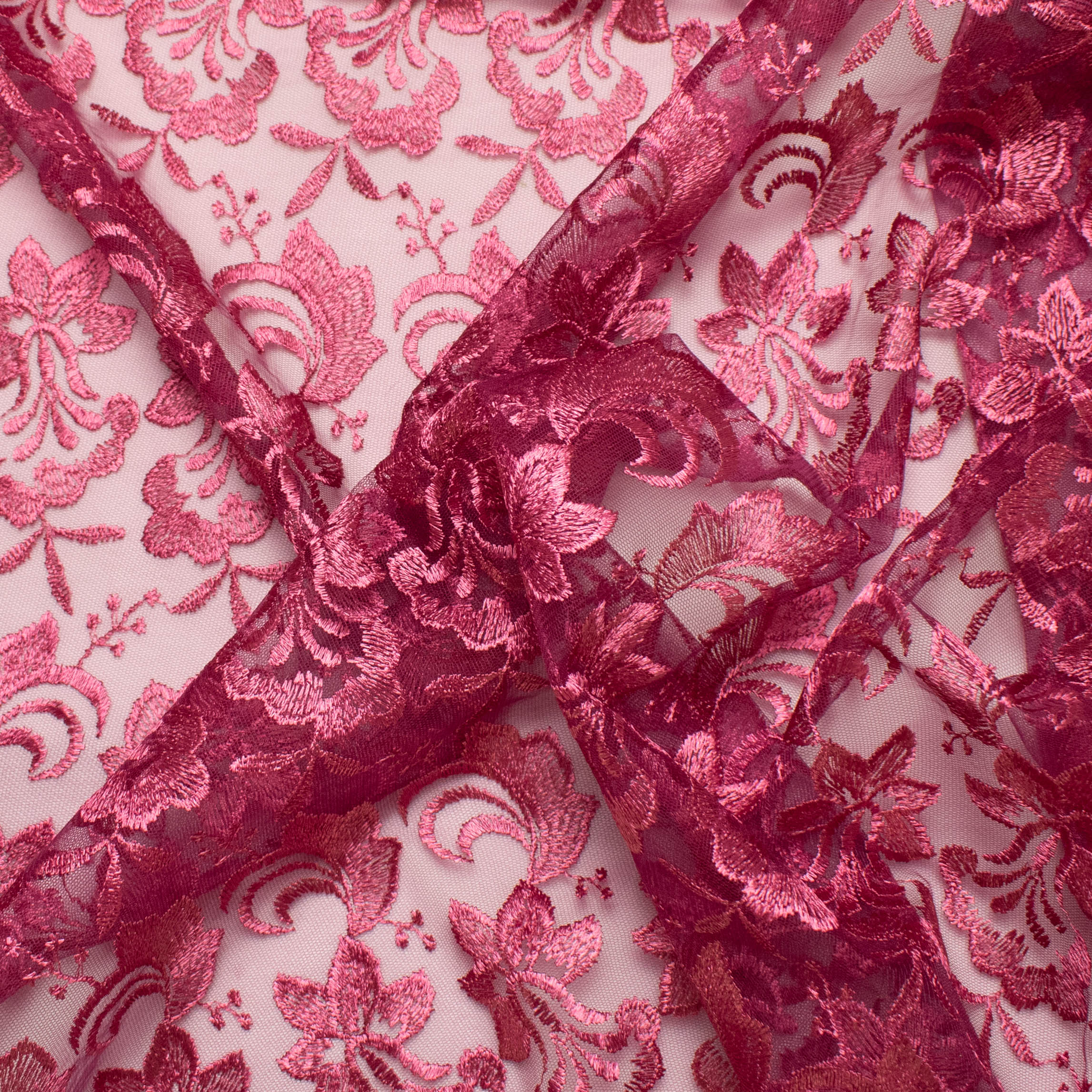 Embroidered Lace BF-MF6 Dark Pink
