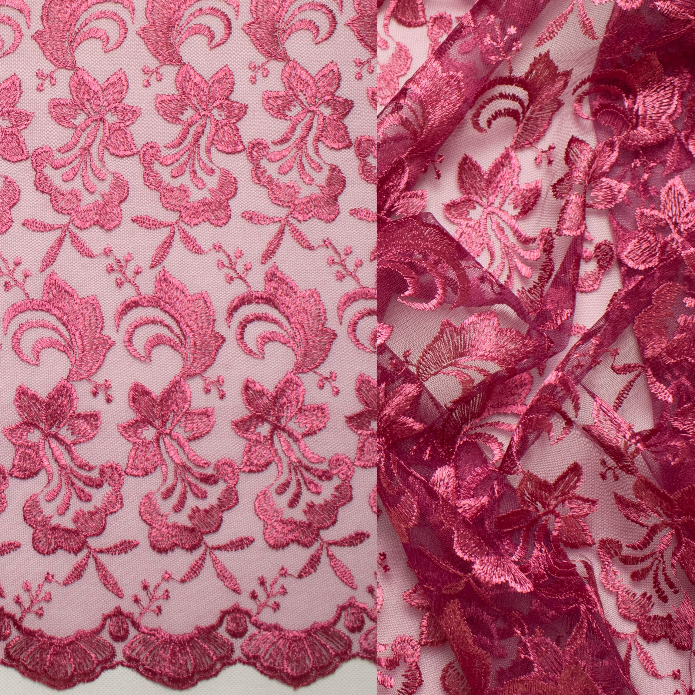 Embroidered Lace BF-MF6 Dark Pink