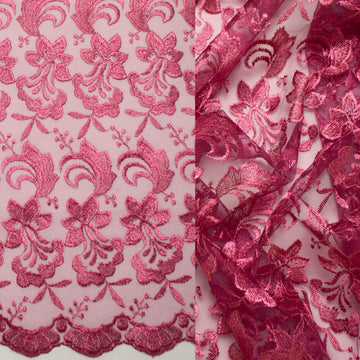 Embroidered Lace BF-MF6 Dark Pink