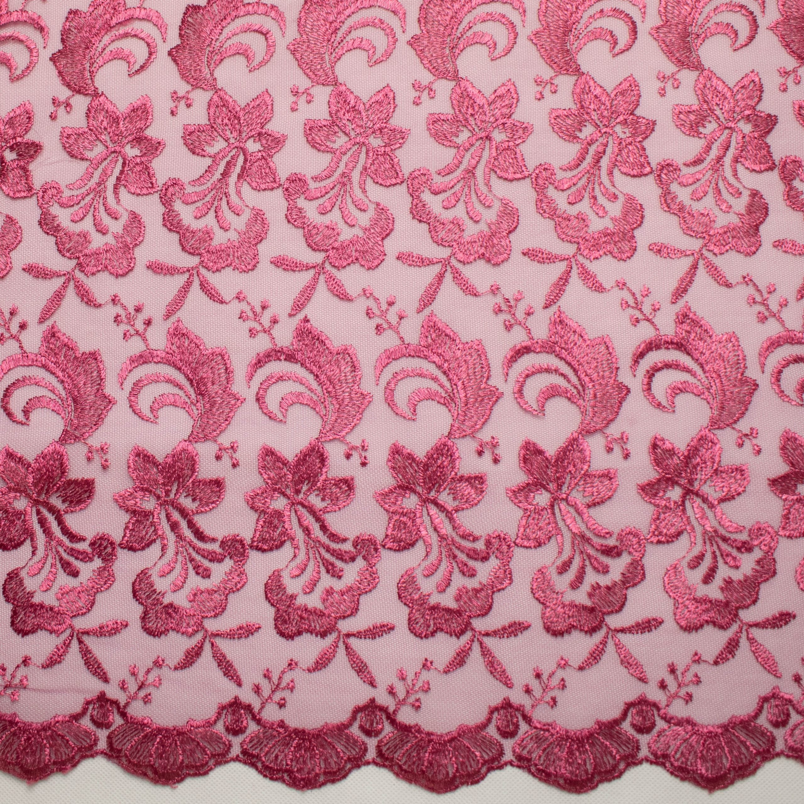 Embroidered Lace BF-MF6 Dark Pink