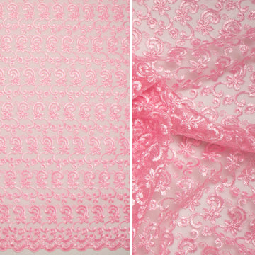 Embroidered Lace SF-01195 Pink