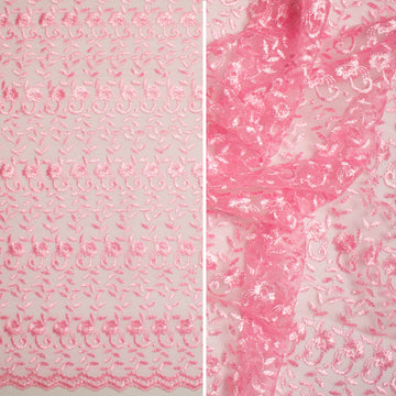 Embroidered Lace SF-01198 Baby Pink