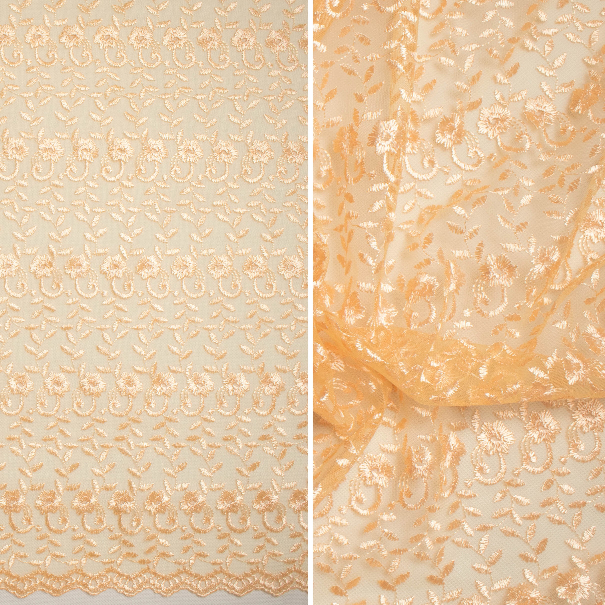 Embroidered Lace SF-01198 Peach