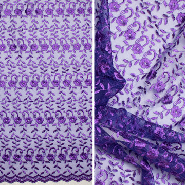 Embroidered Lace SF-01198 Purple