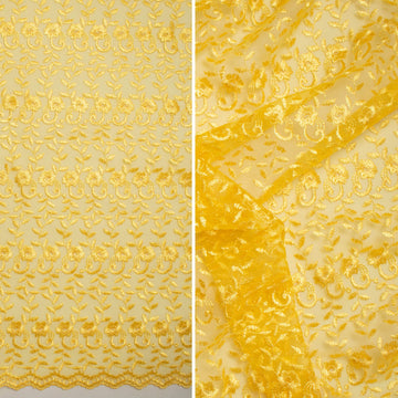 Embroidered Lace SF-01198 Yellow