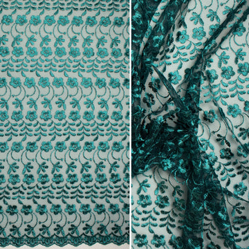 Embroidered Lace SF-01203 Bottle Green