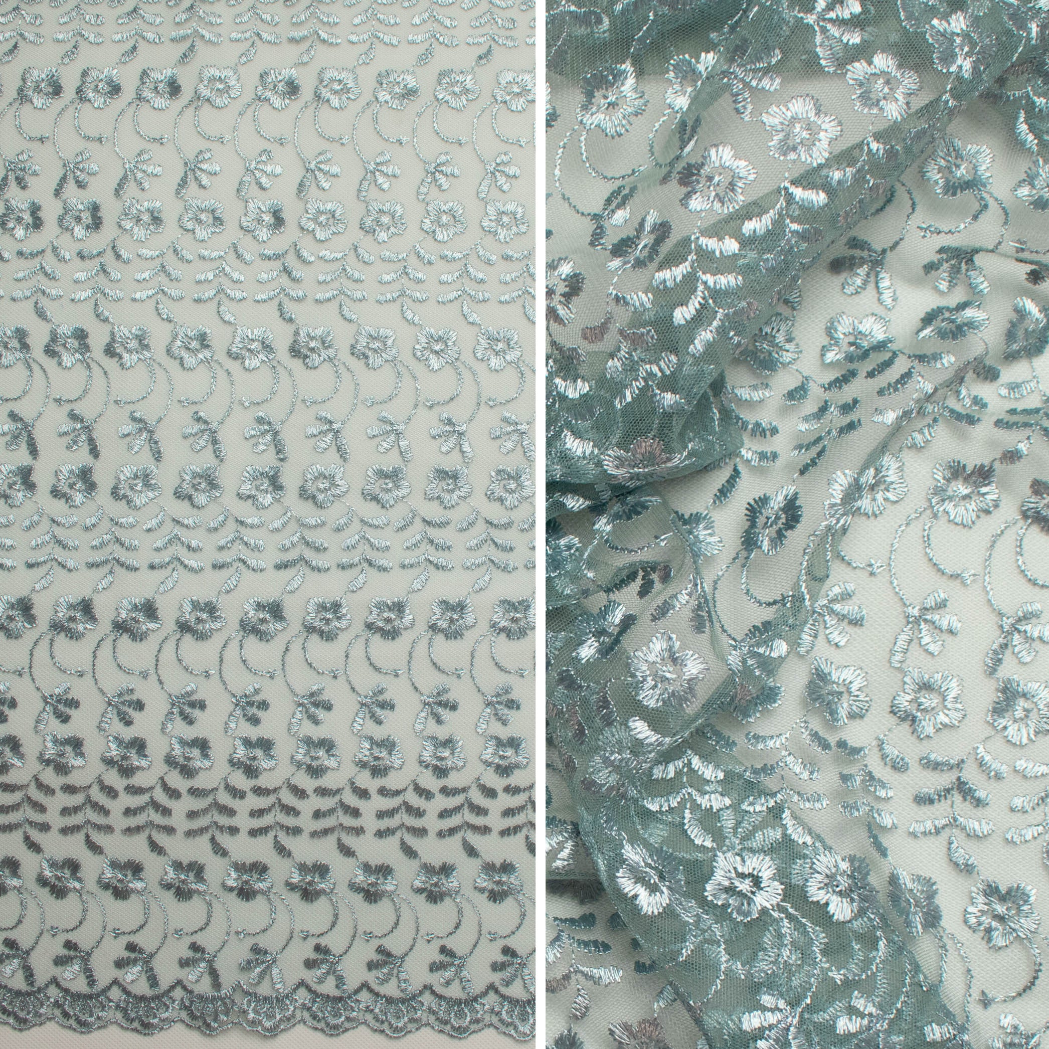 Embroidered Lace SF-01203 Grey