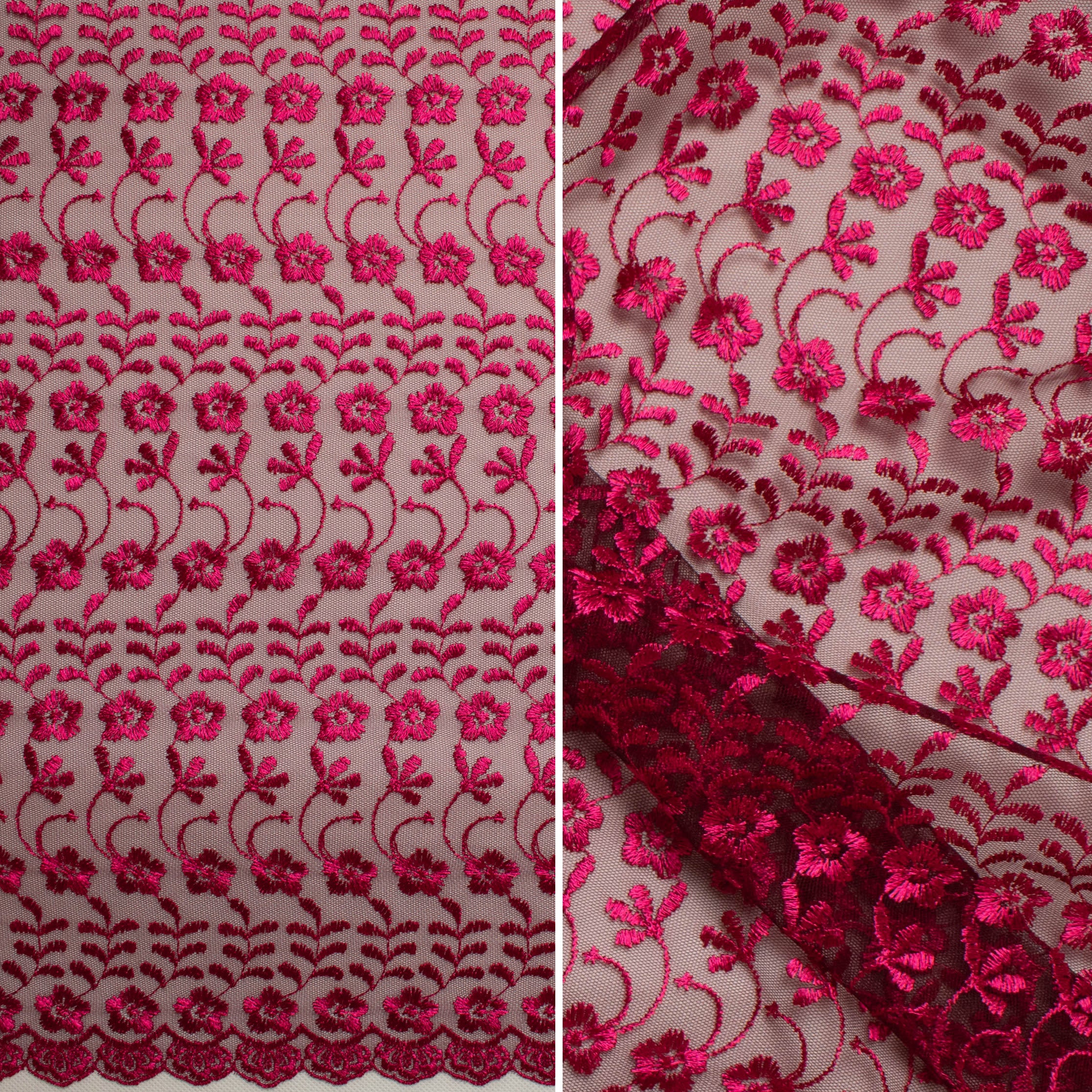 Embroidered Lace SF-01203 Magenta