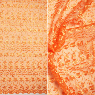 Embroidered Lace SF-01203 Orange