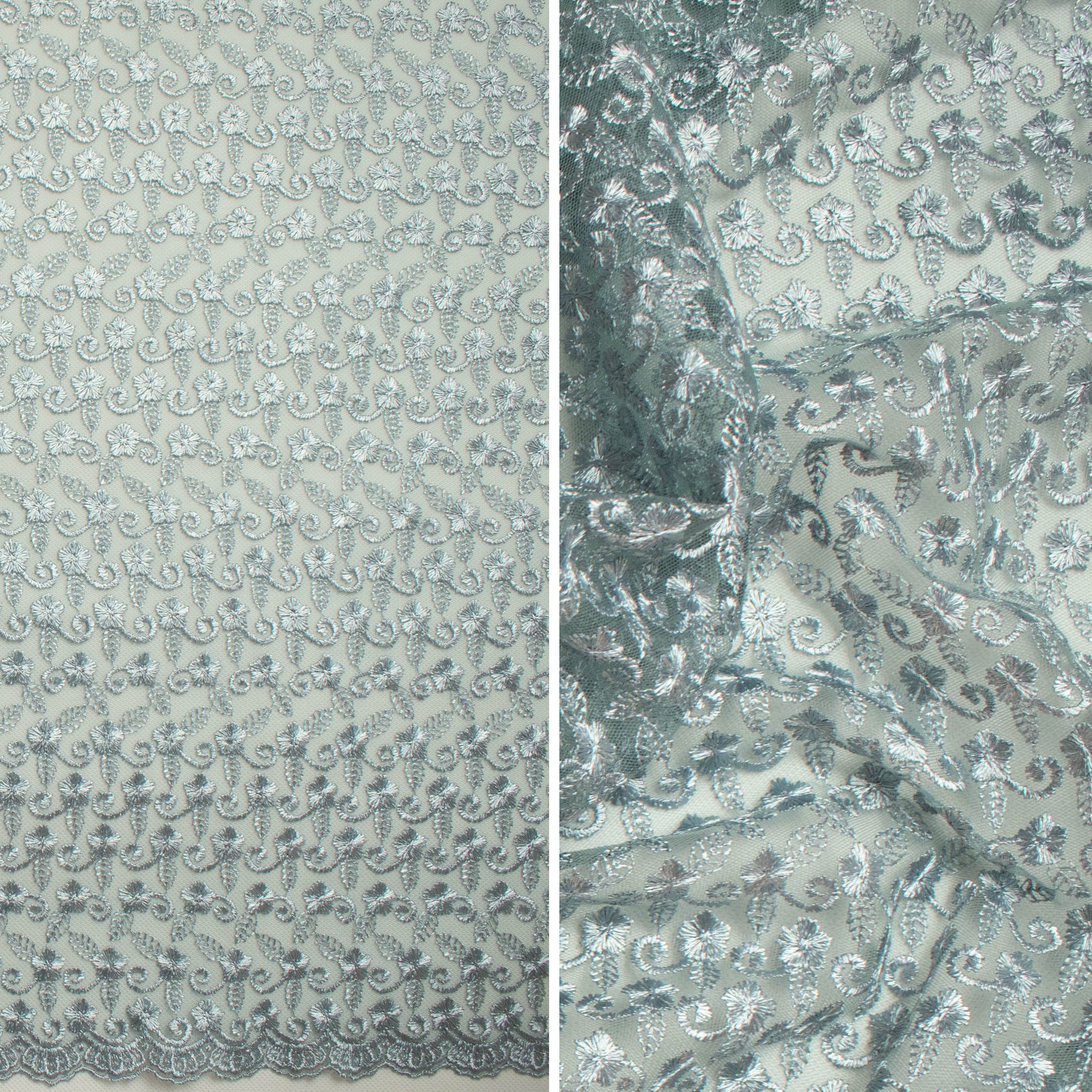 Embroidered Lace SF-01612 Grey