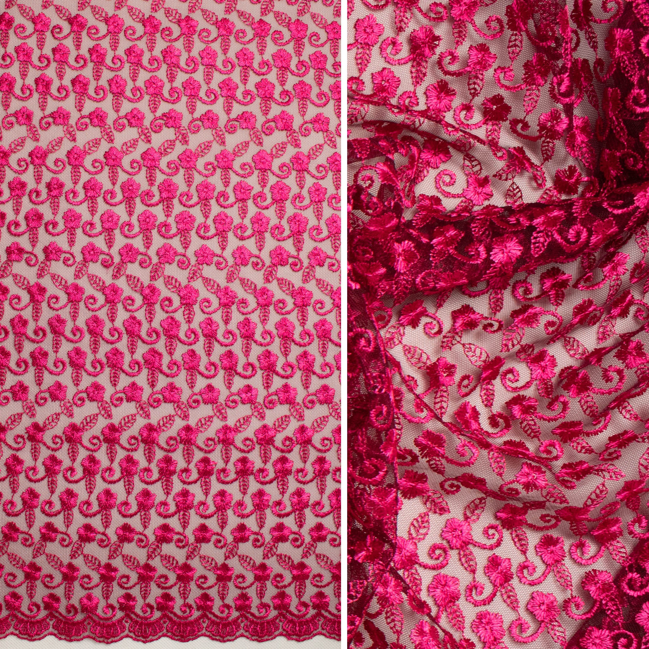 Embroidered Lace SF-01612 Magenta