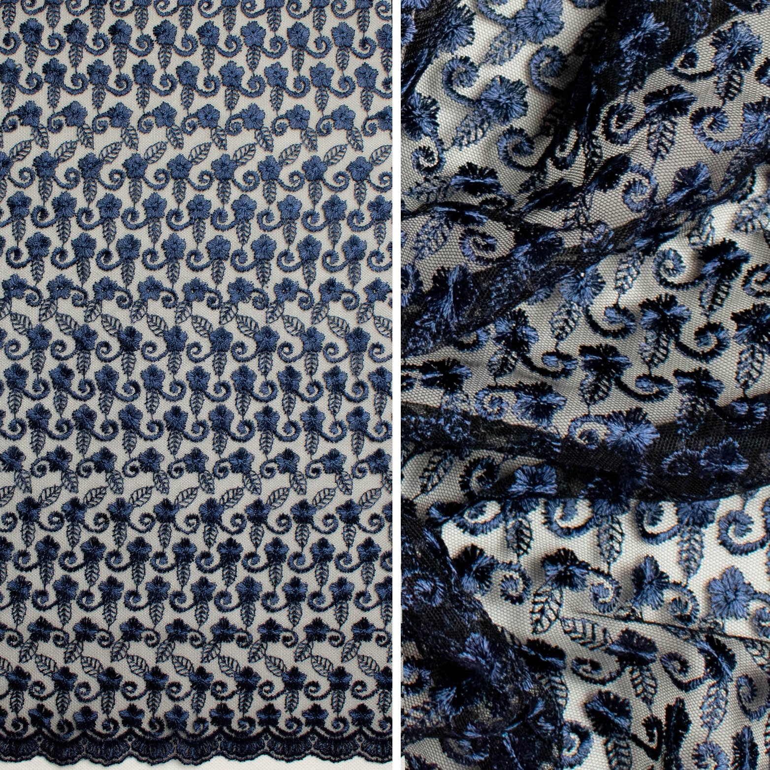 Embroidered Lace SF-01612 Navy