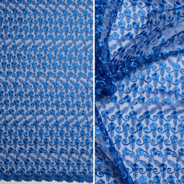 Embroidered Lace SF-01612 Royal Blue