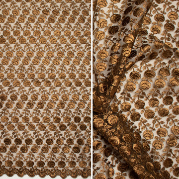 Embroidered Lace SF-2032 Brown
