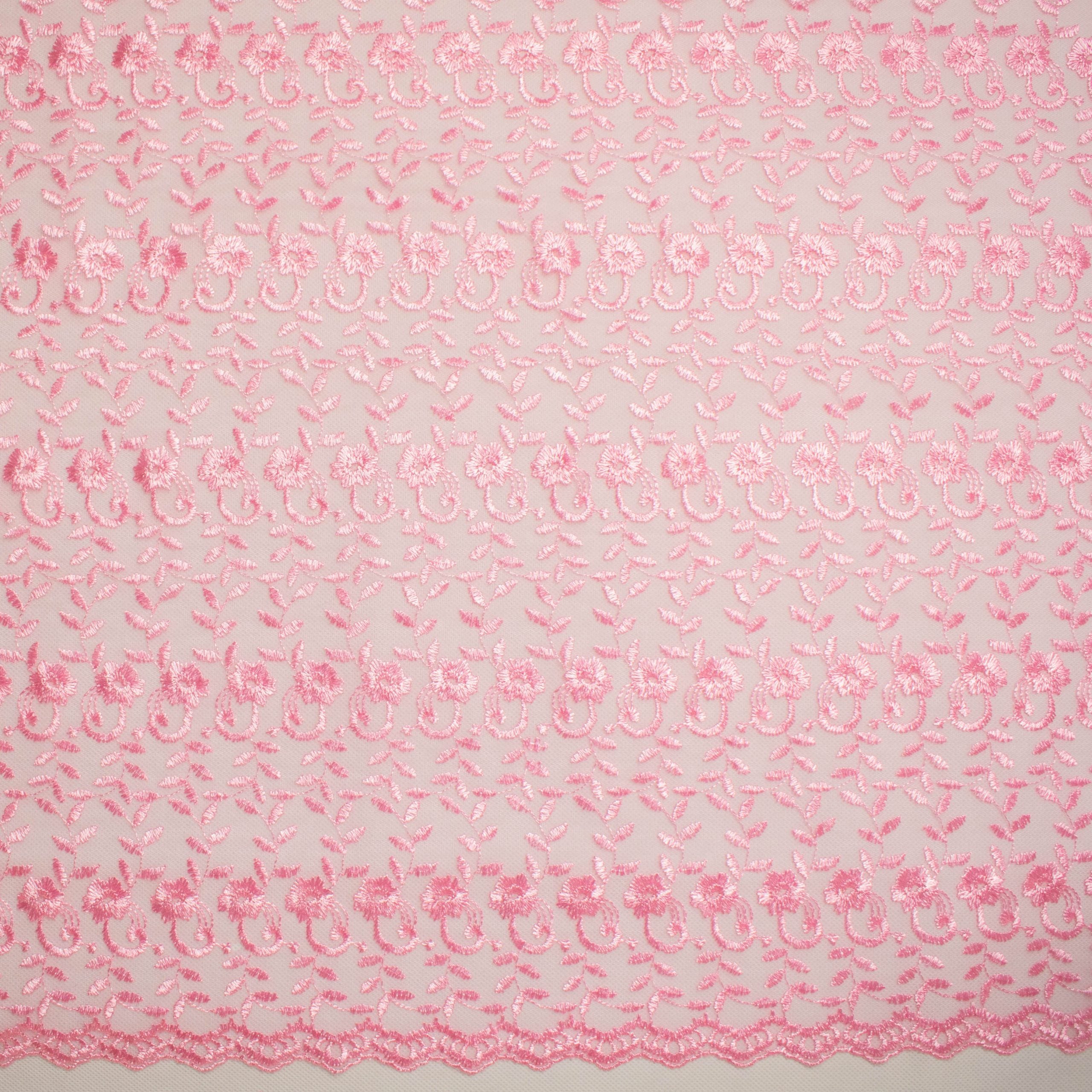 Embroidered Lace SF-01198 Baby Pink