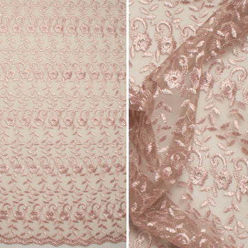 Embroidered Lace SF-01198 Dusty Rose