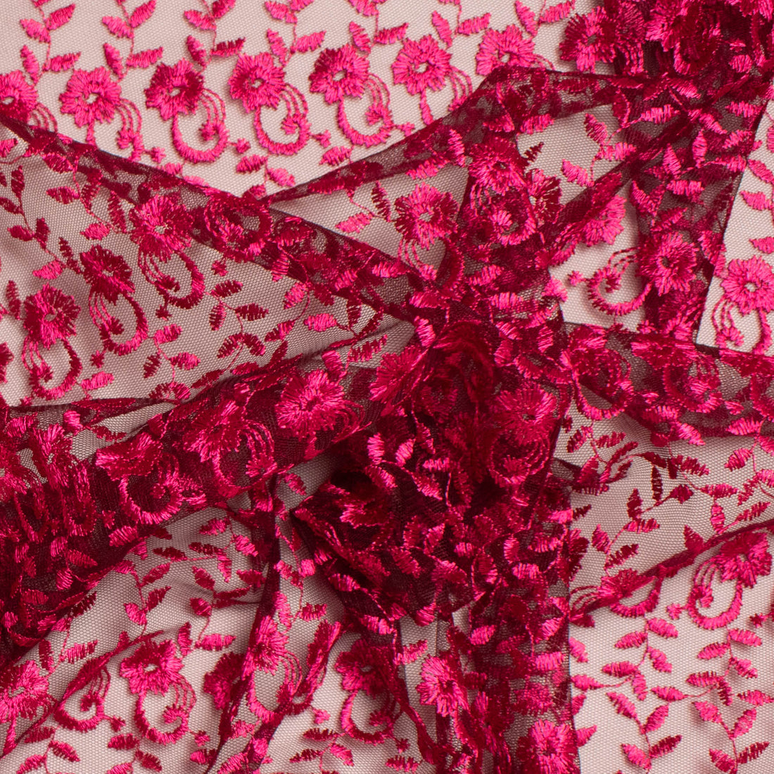 Embroidered Lace SF-01198 Magenta