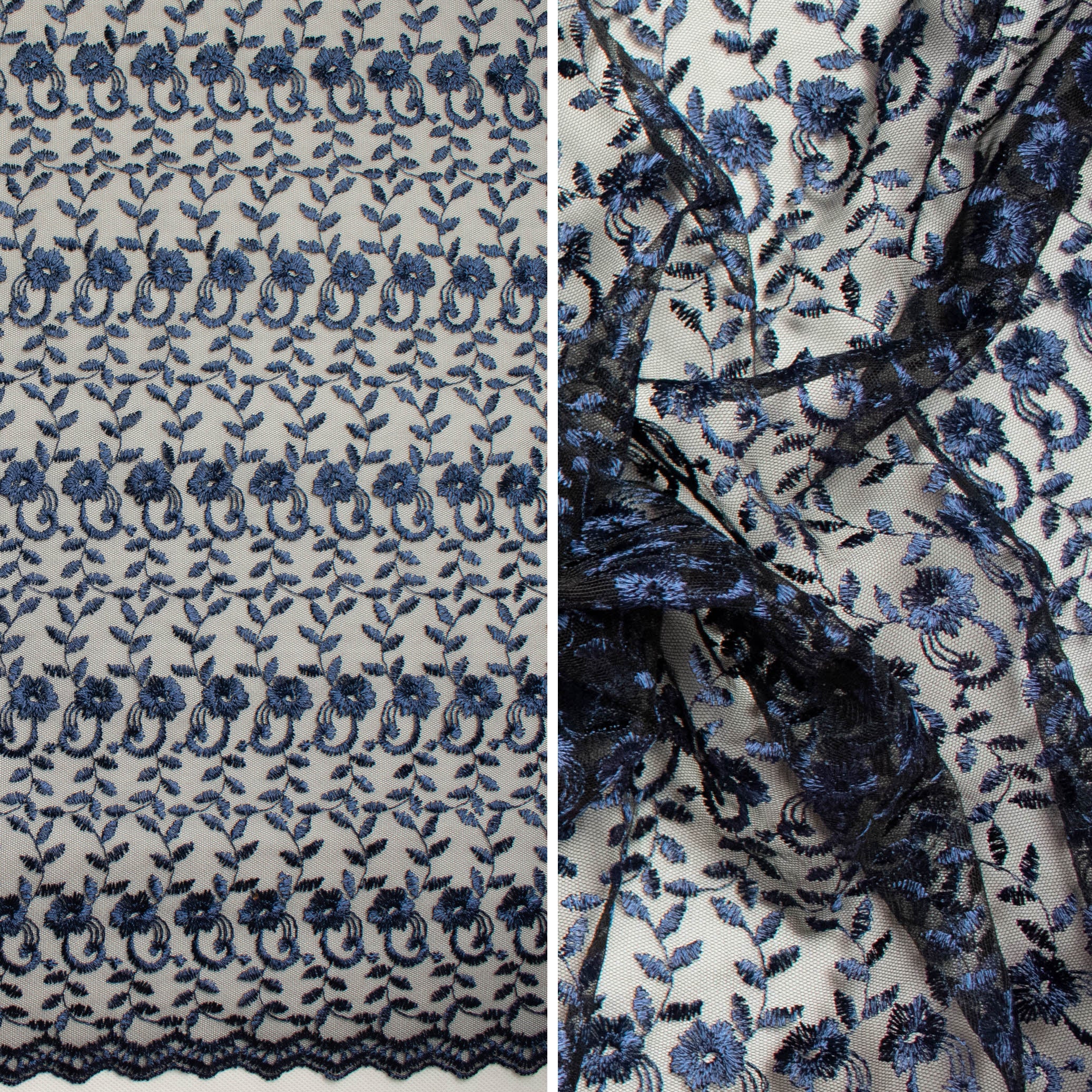 Embroidered Lace SF-01198 Navy