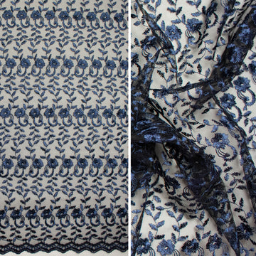 Embroidered Lace SF-01198 Navy