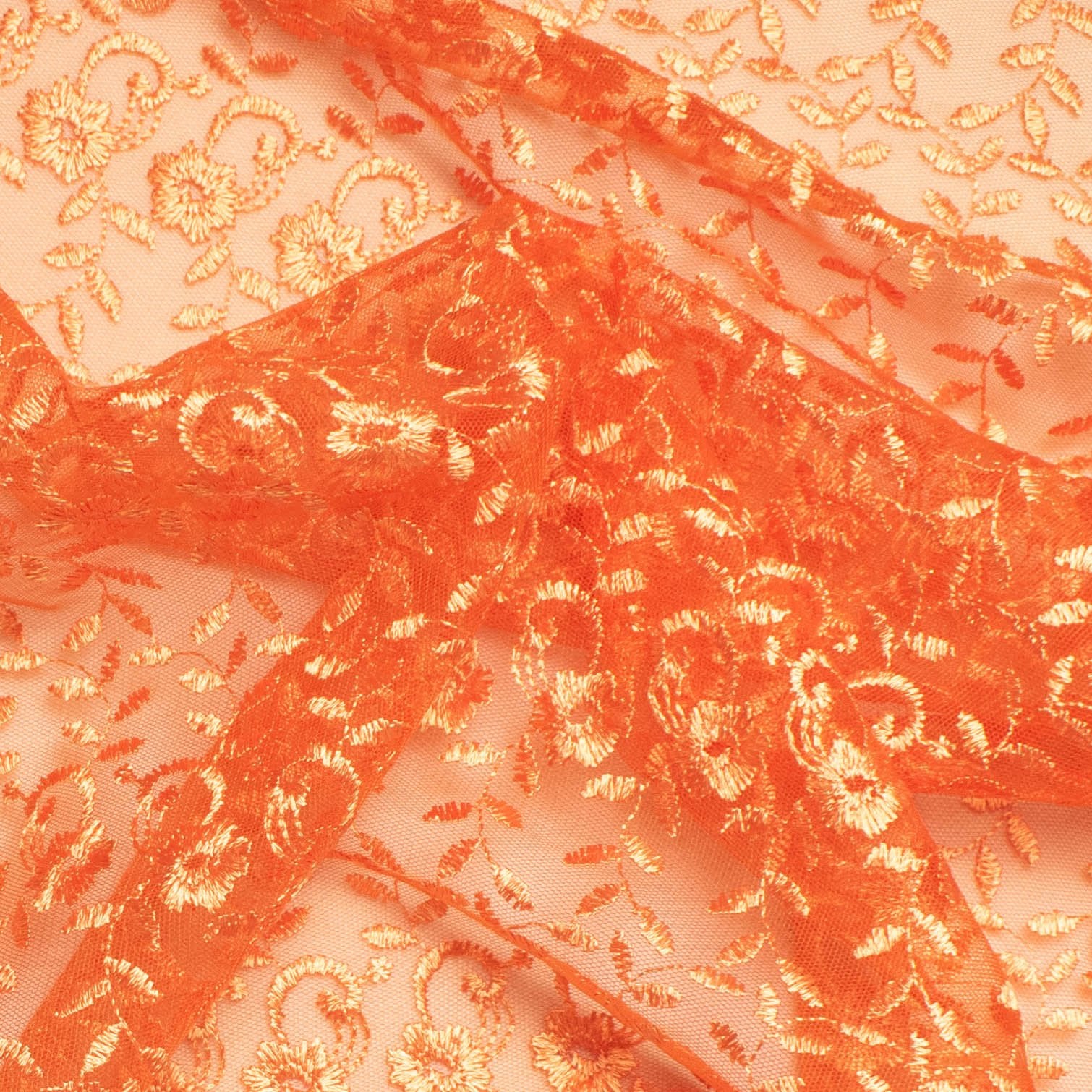 Embroidered Lace SF-01198 Orange