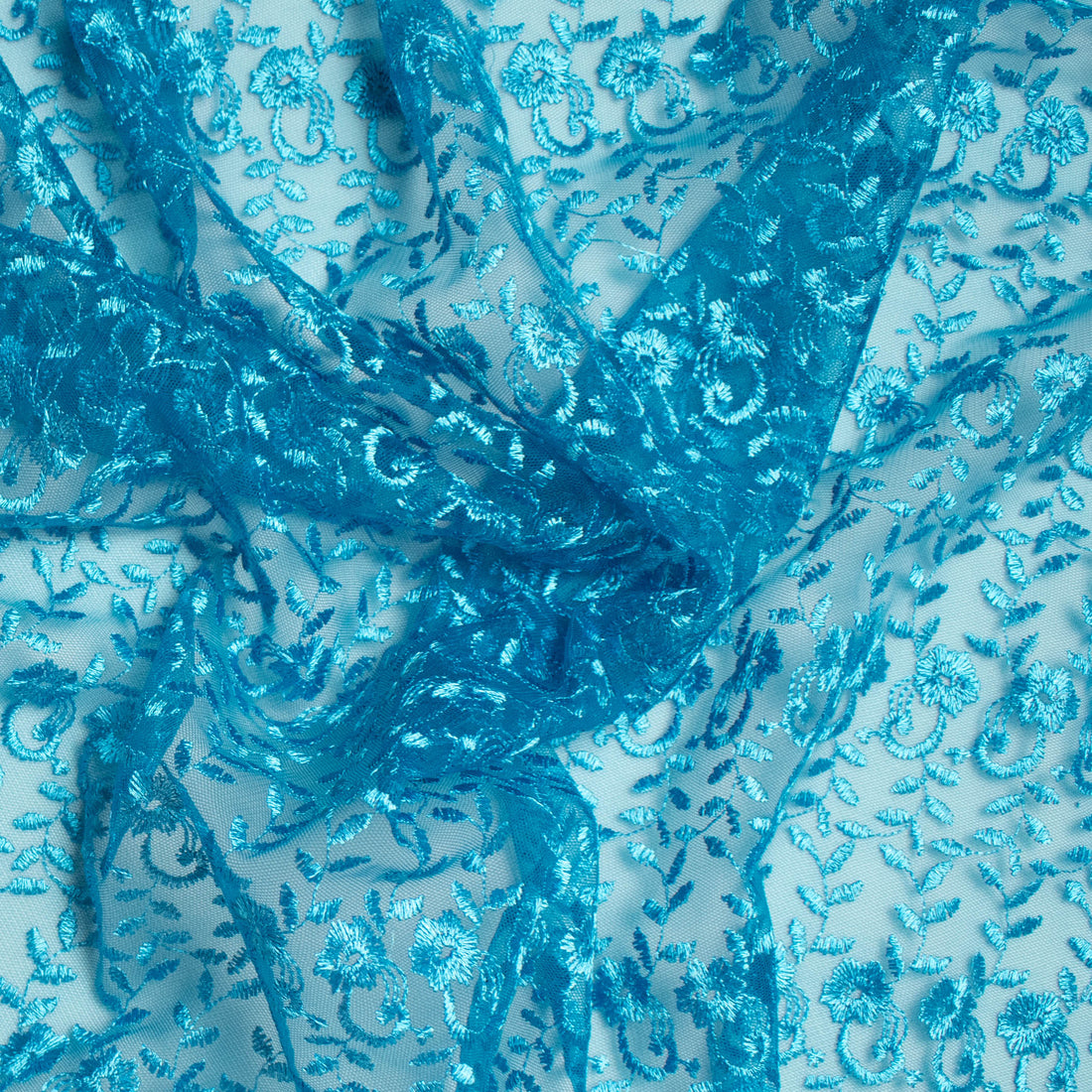 Embroidered Lace SF-01198 Pale Blue