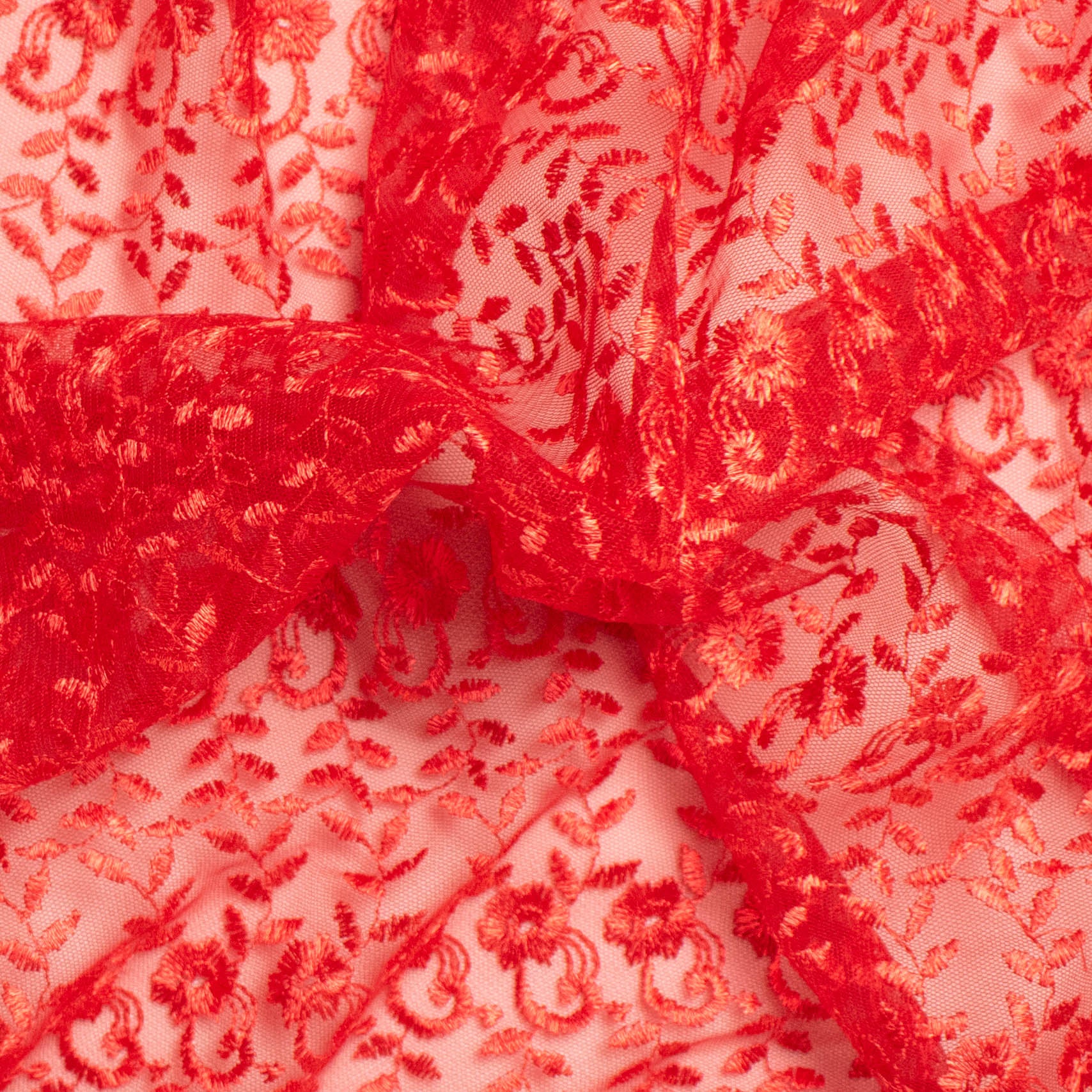 Embroidered Lace SF-01198 Red