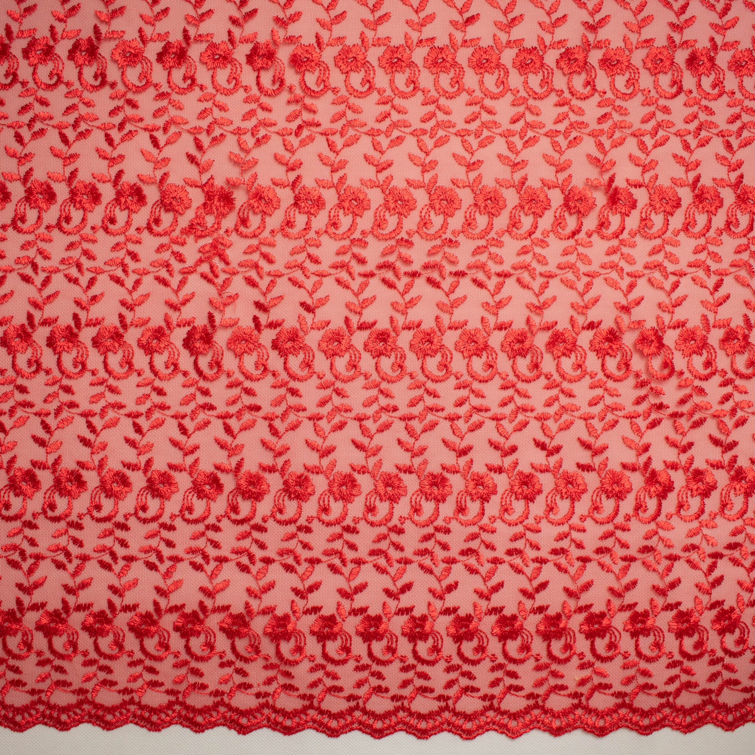 Embroidered Lace SF-01198 Red
