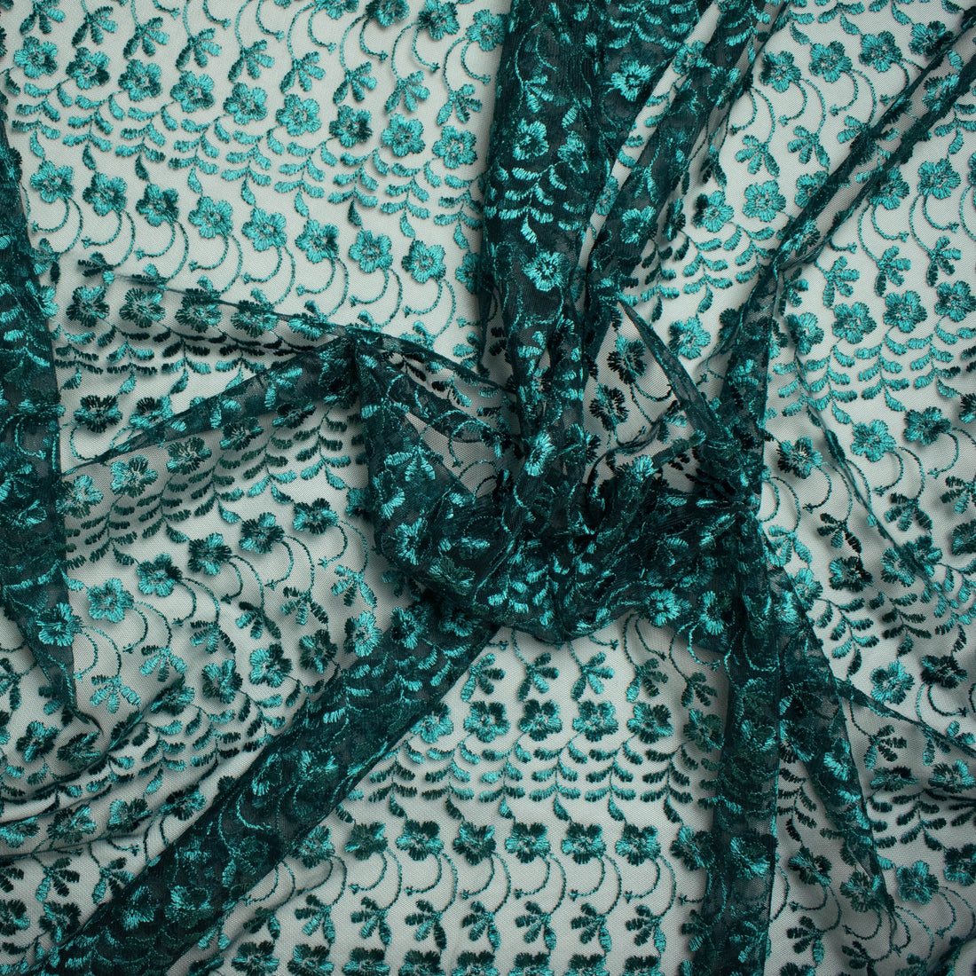 Embroidered Lace SF-01203 Bottle Green