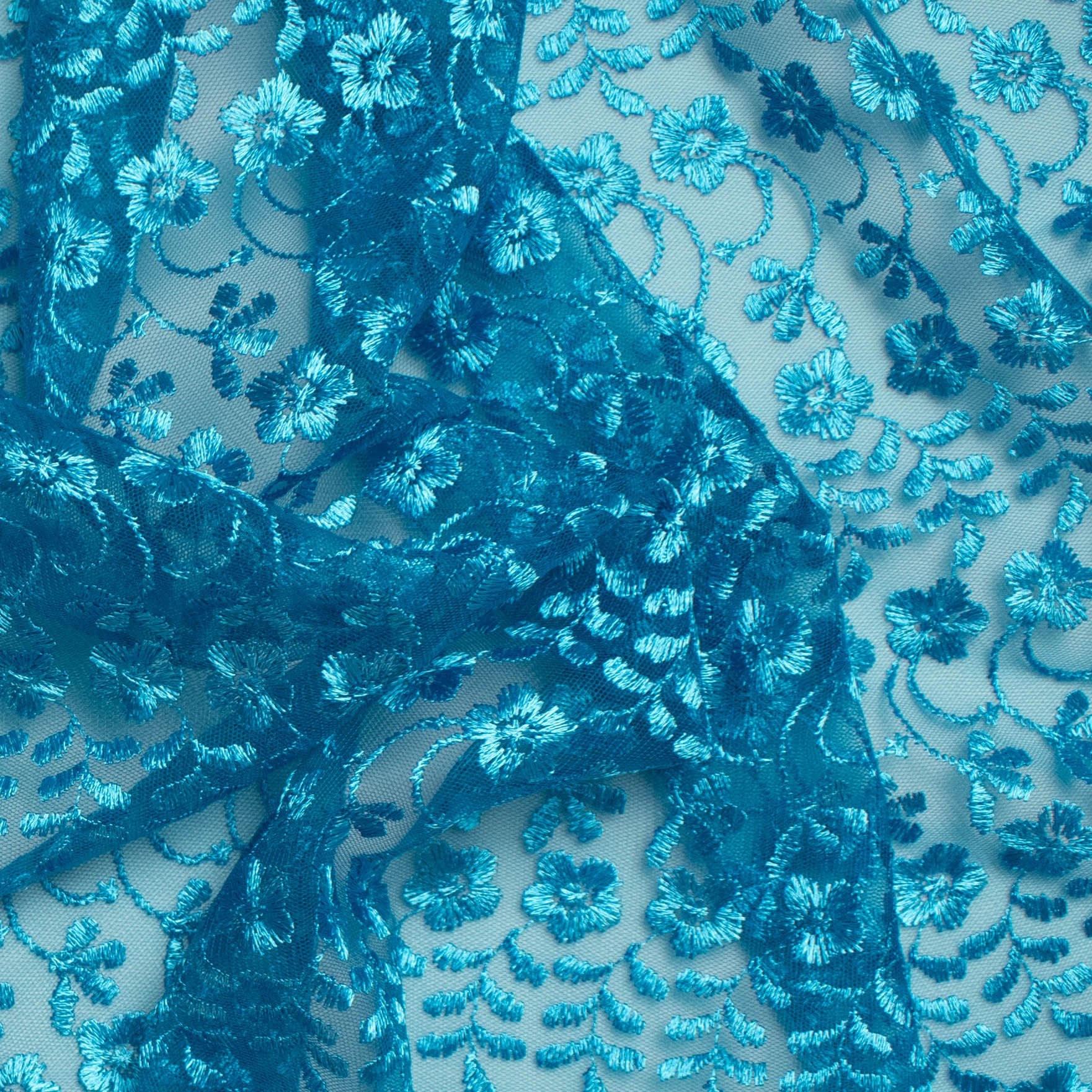 Embroidered Lace SF-01203 Pale Blue