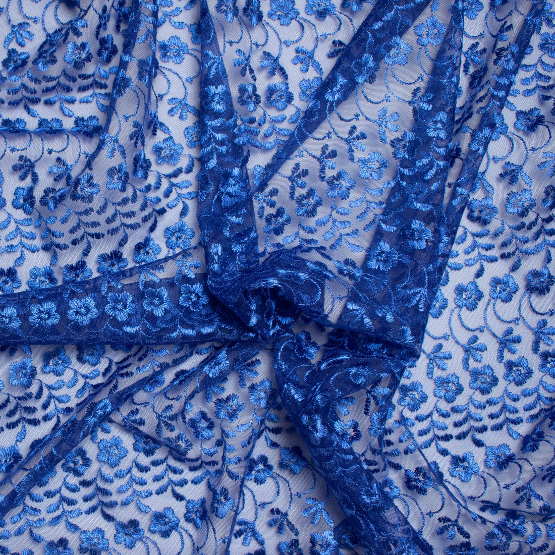 Embroidered Lace SF-01203 Royal Blue
