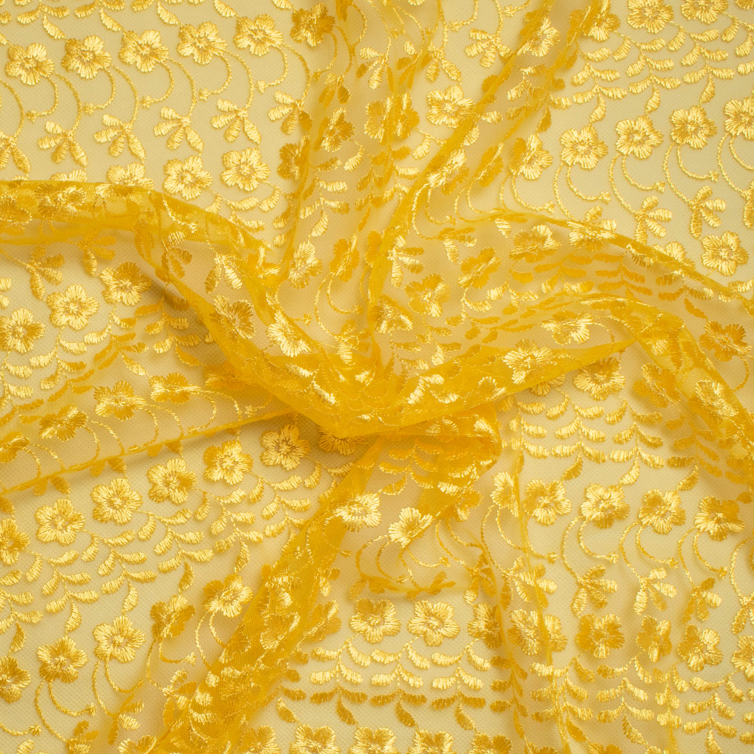 Embroidered Lace SF-01203 Yellow