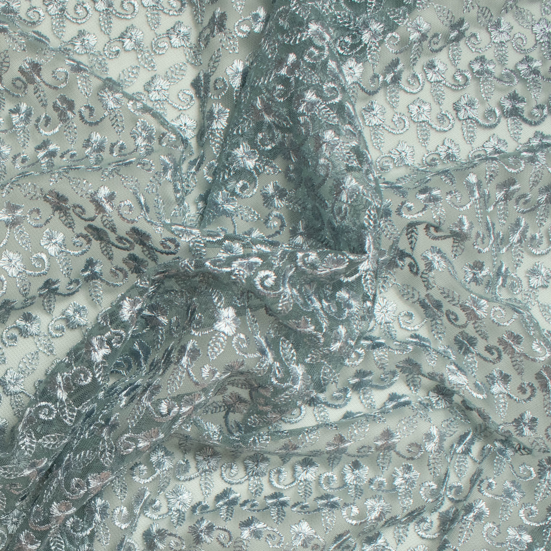 Embroidered Lace SF-01612 Grey