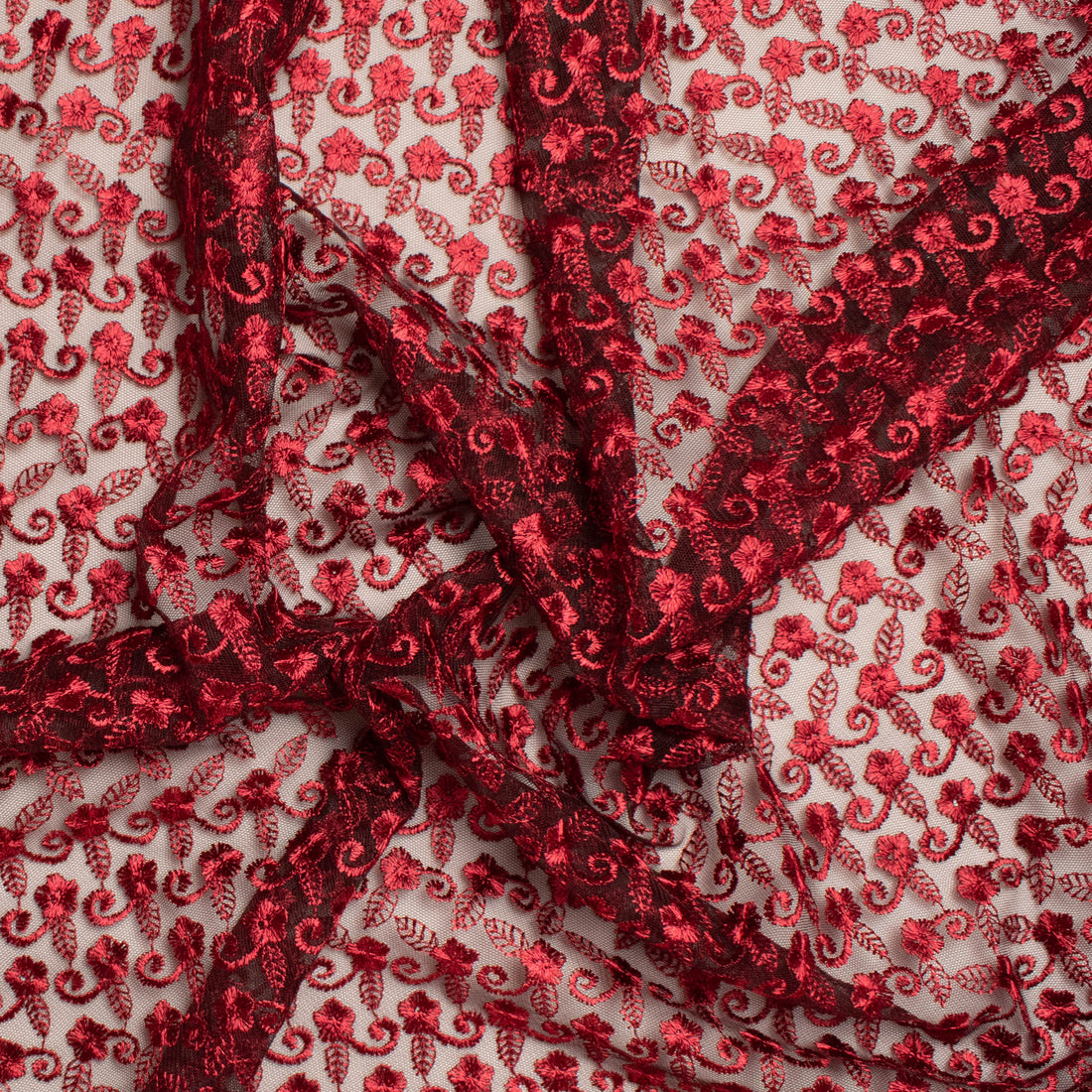 Embroidered Lace SF-01612 Maroon