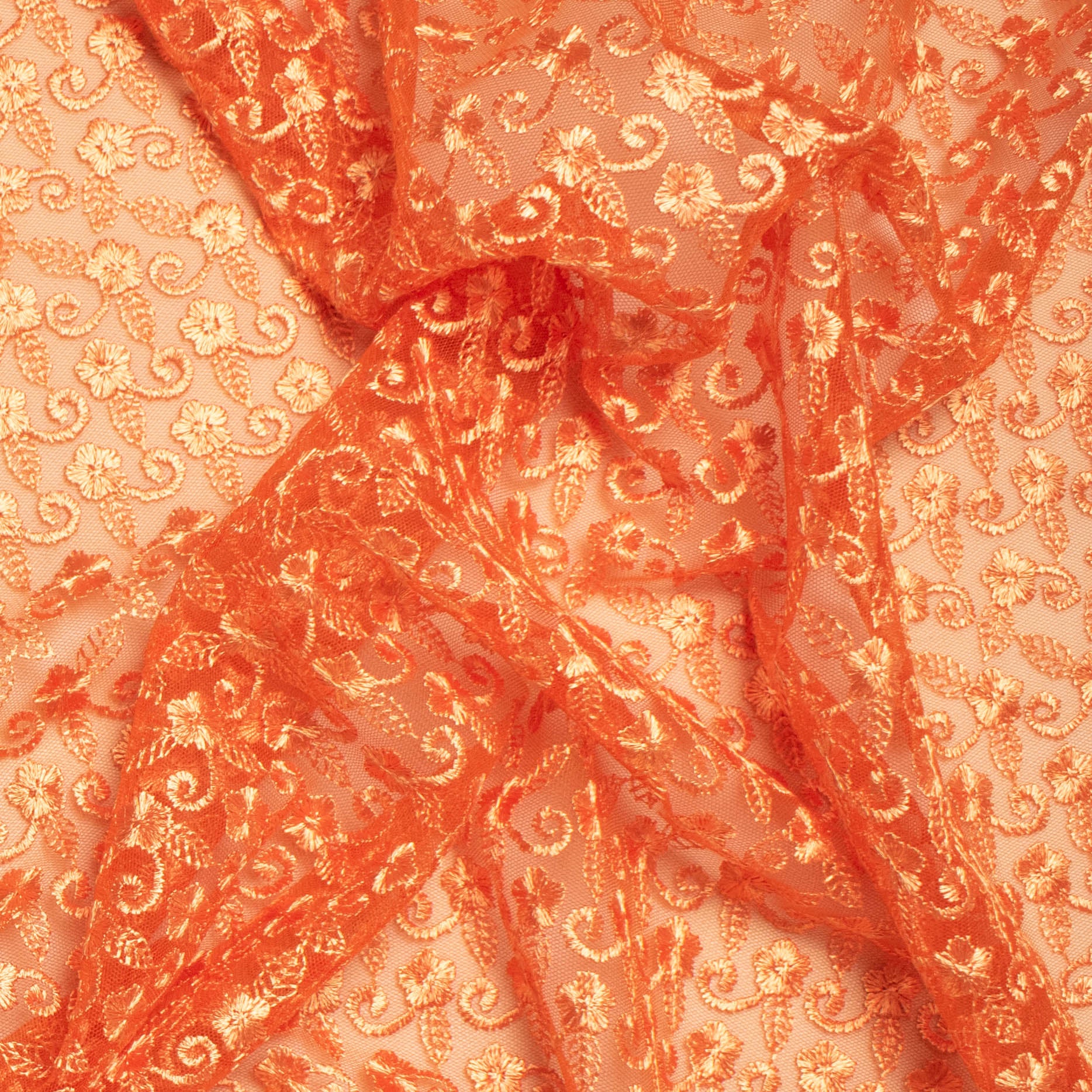Embroidered Lace SF-01612 Orange