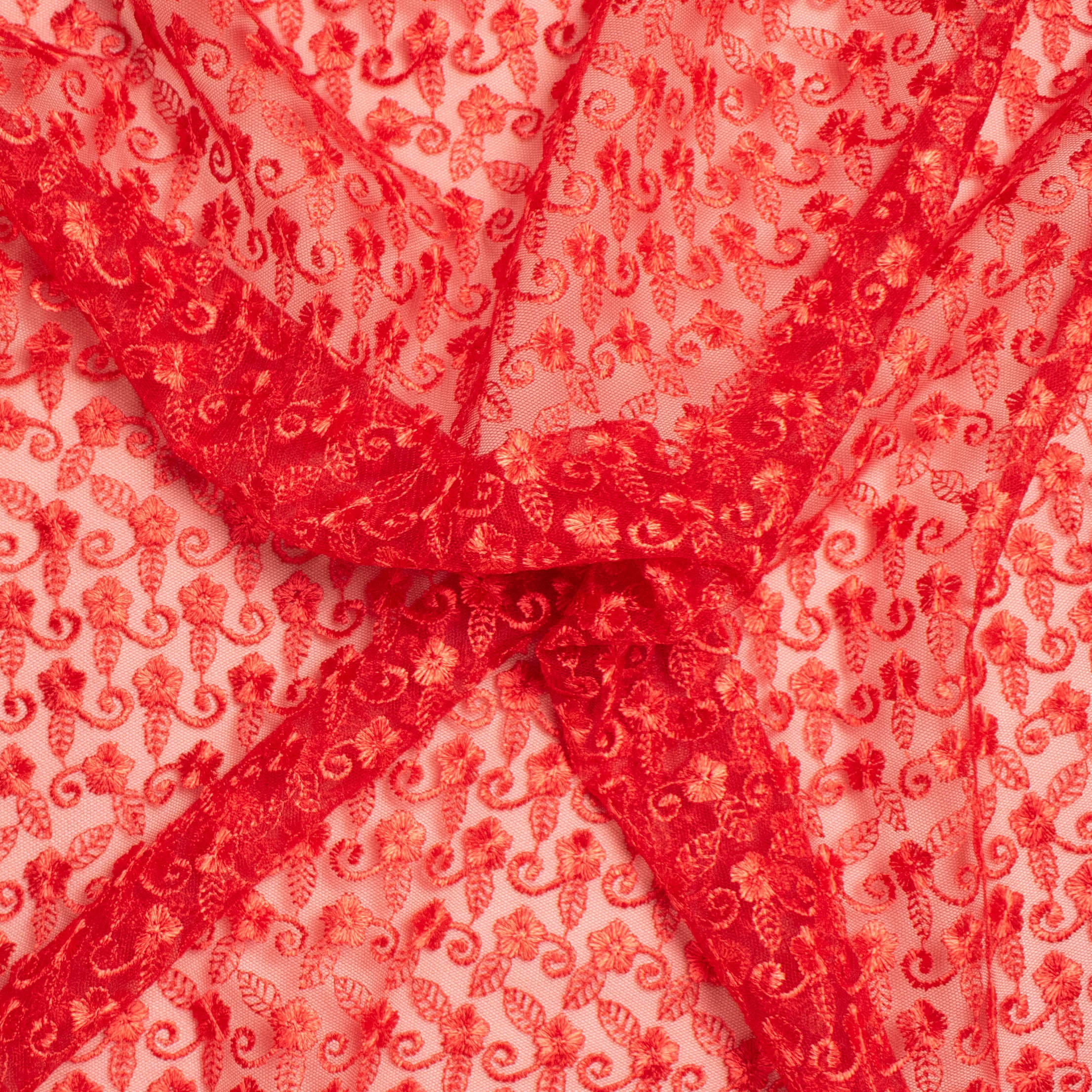 Embroidered Lace SF-01612 Red