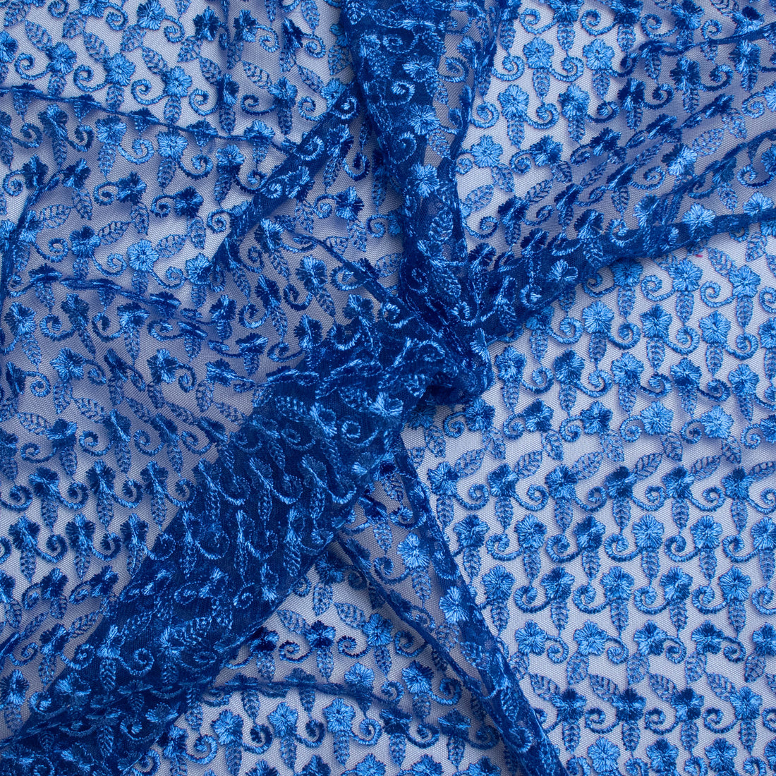 Embroidered Lace SF-01612 Royal Blue