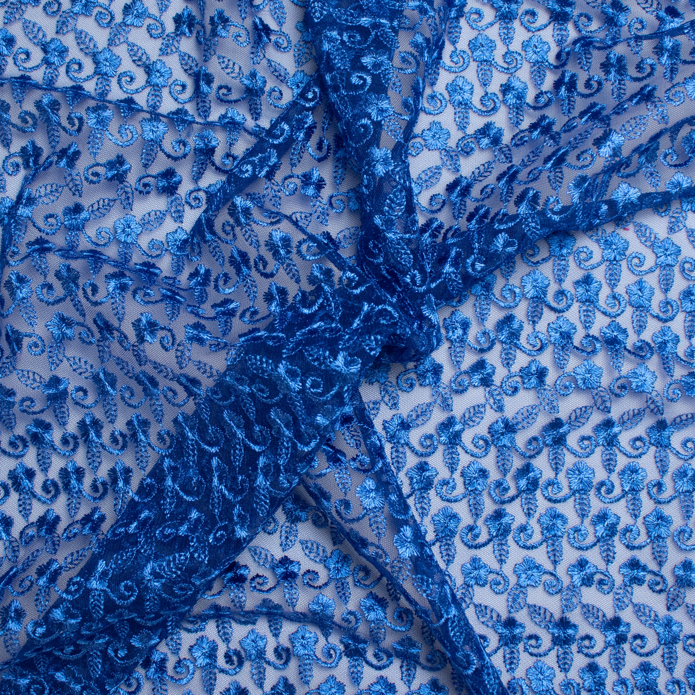 Embroidered Lace SF-01612 Royal Blue