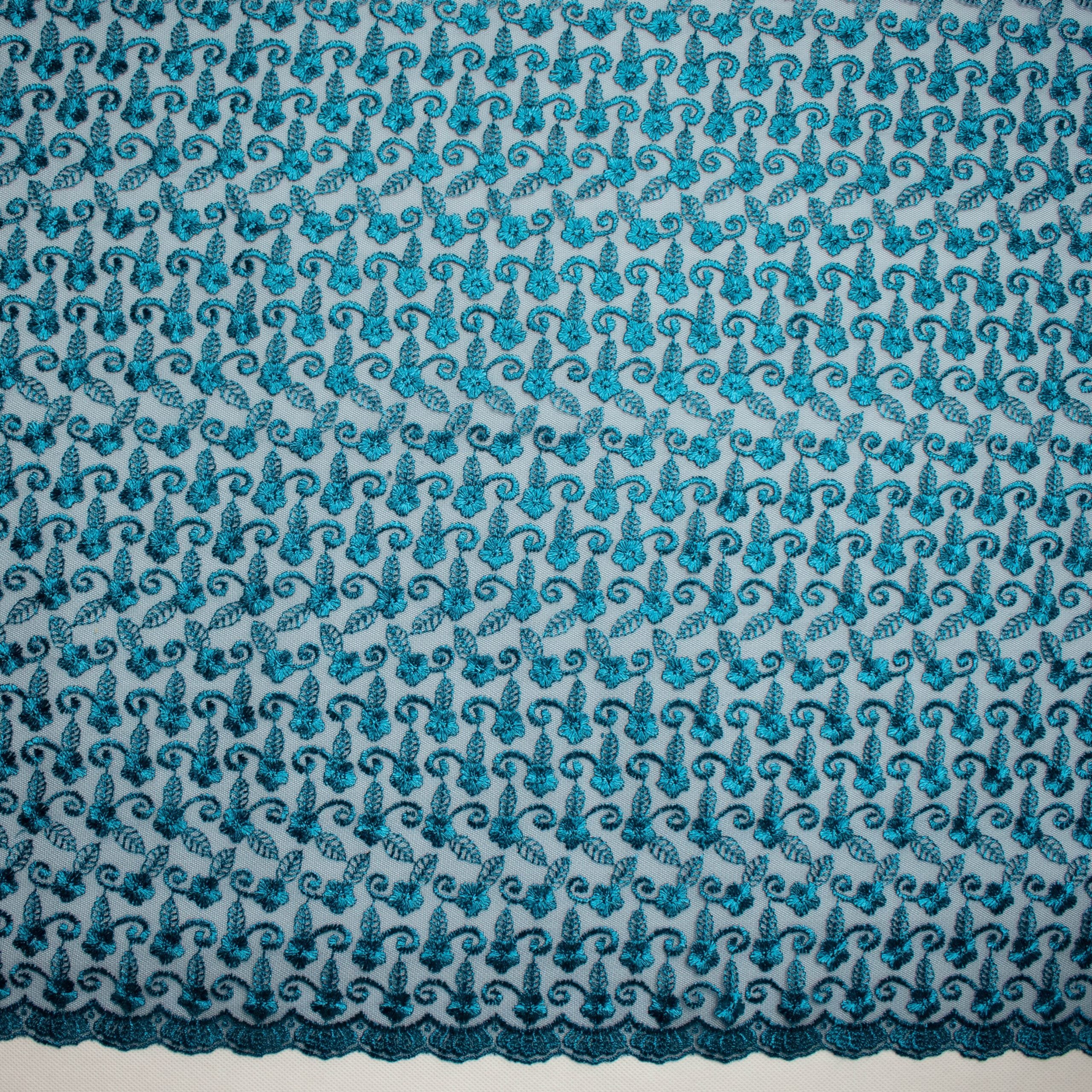 Embroidered Lace SF-01612 Turquoise