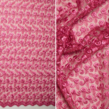 Embroidered Lace SF-0656 Dark Pink