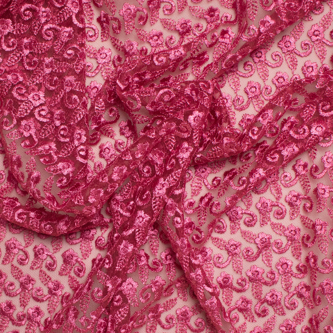 Embroidered Lace SF-0656 Dark Pink