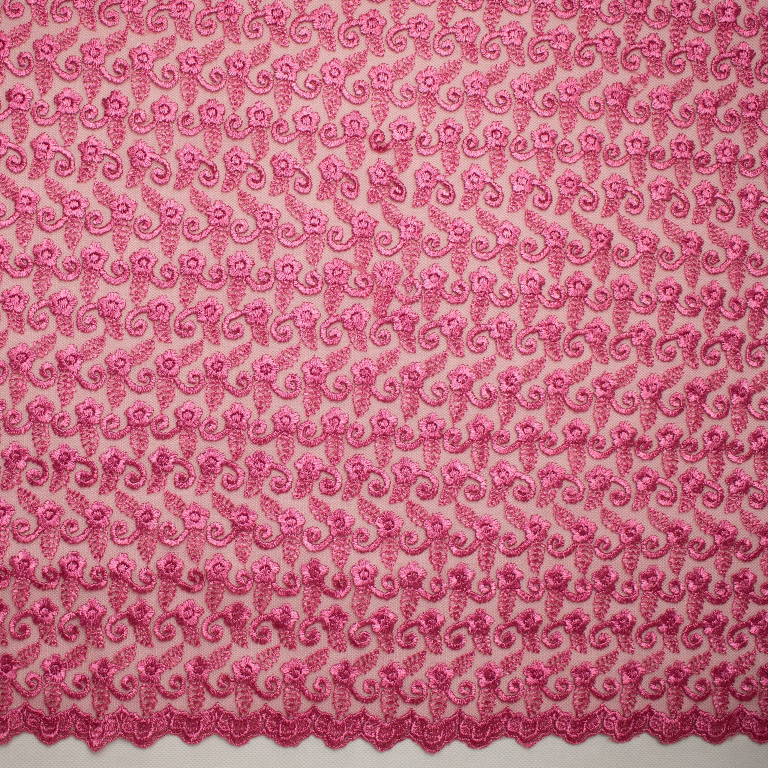 Embroidered Lace SF-0656 Dark Pink