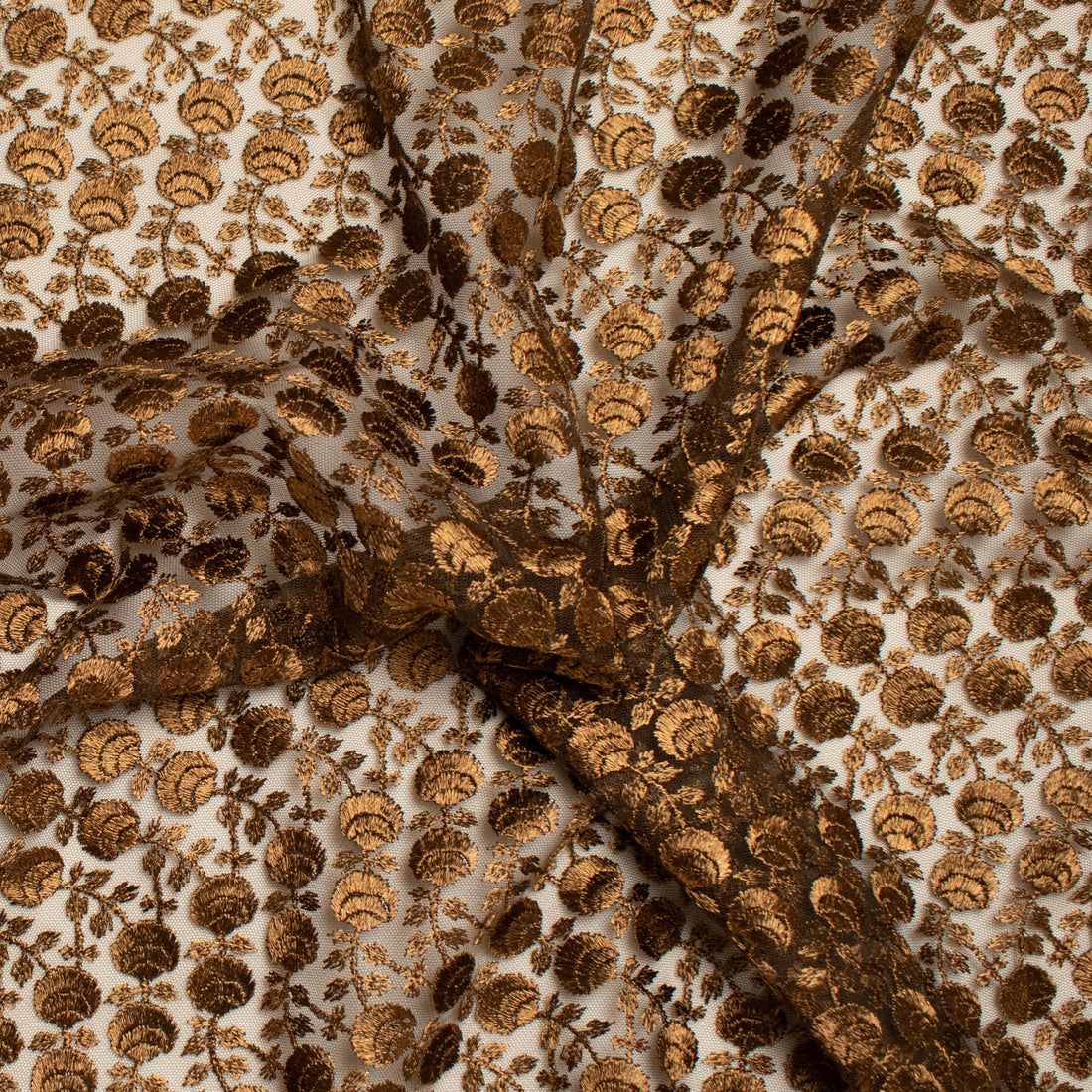 Embroidered Lace SF-2032 Brown