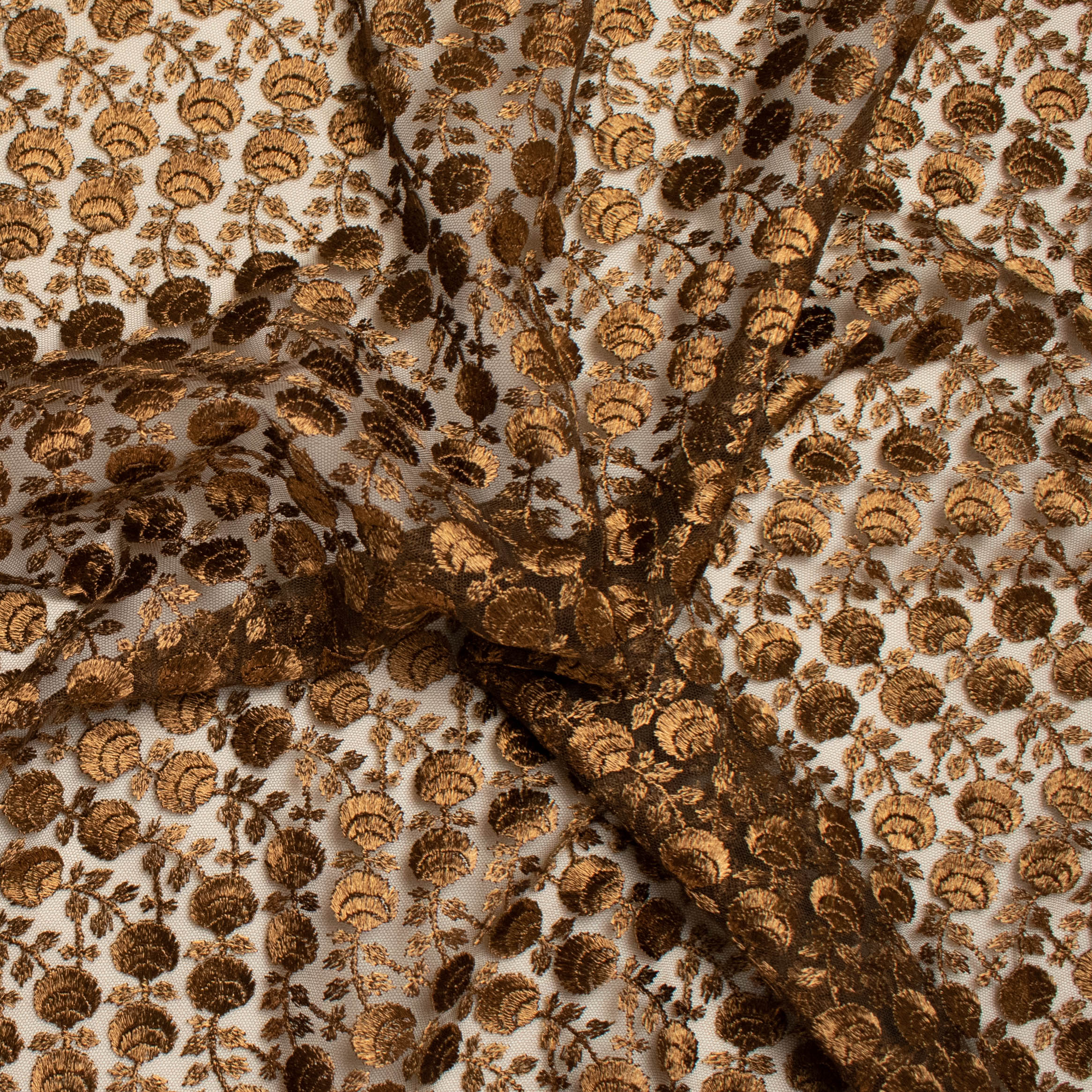 Embroidered Lace SF-2032 Brown