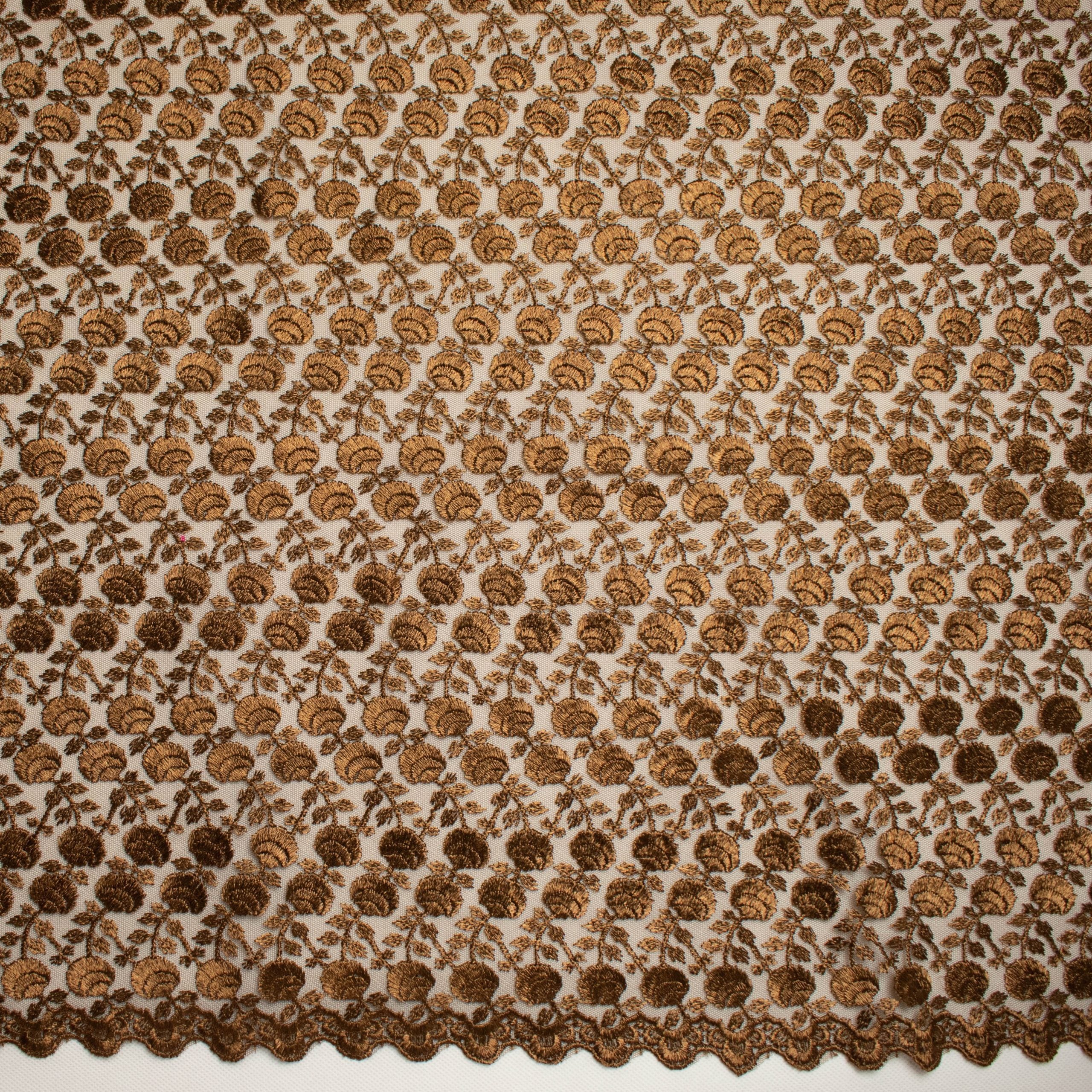 Embroidered Lace SF-2032 Brown