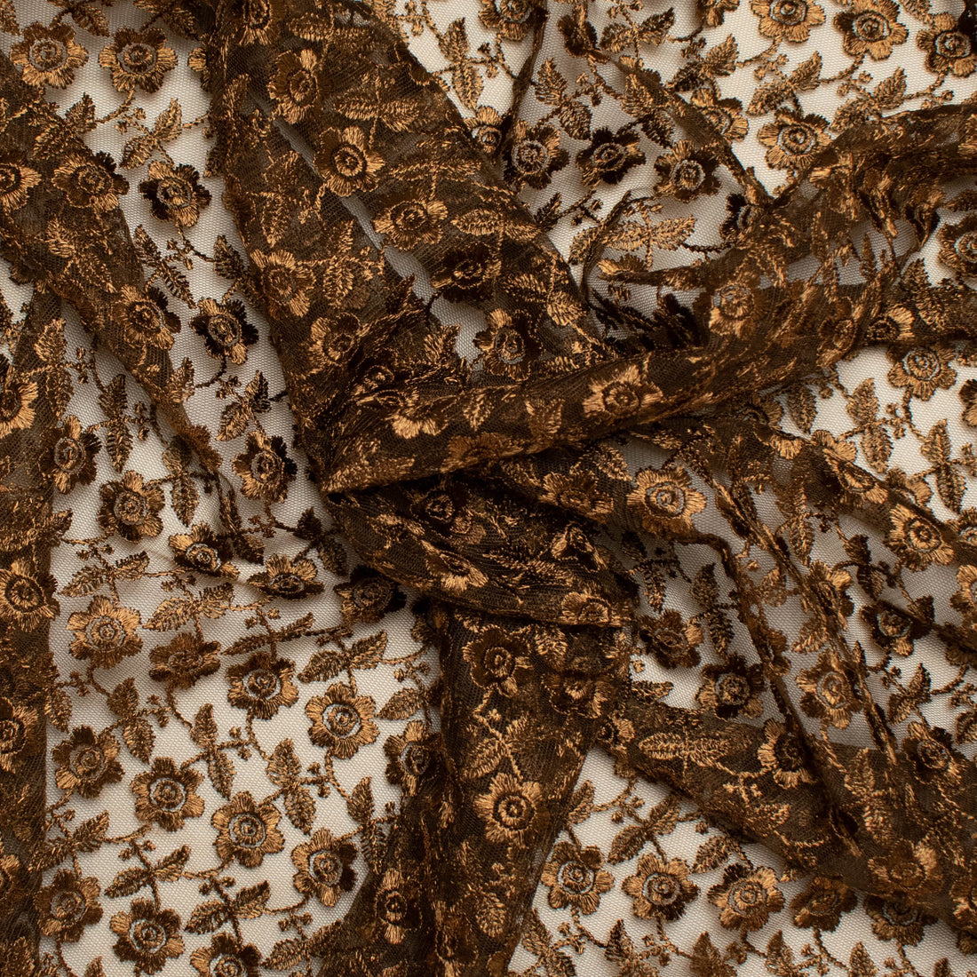 Embroidered Lace SF-2194 Brown